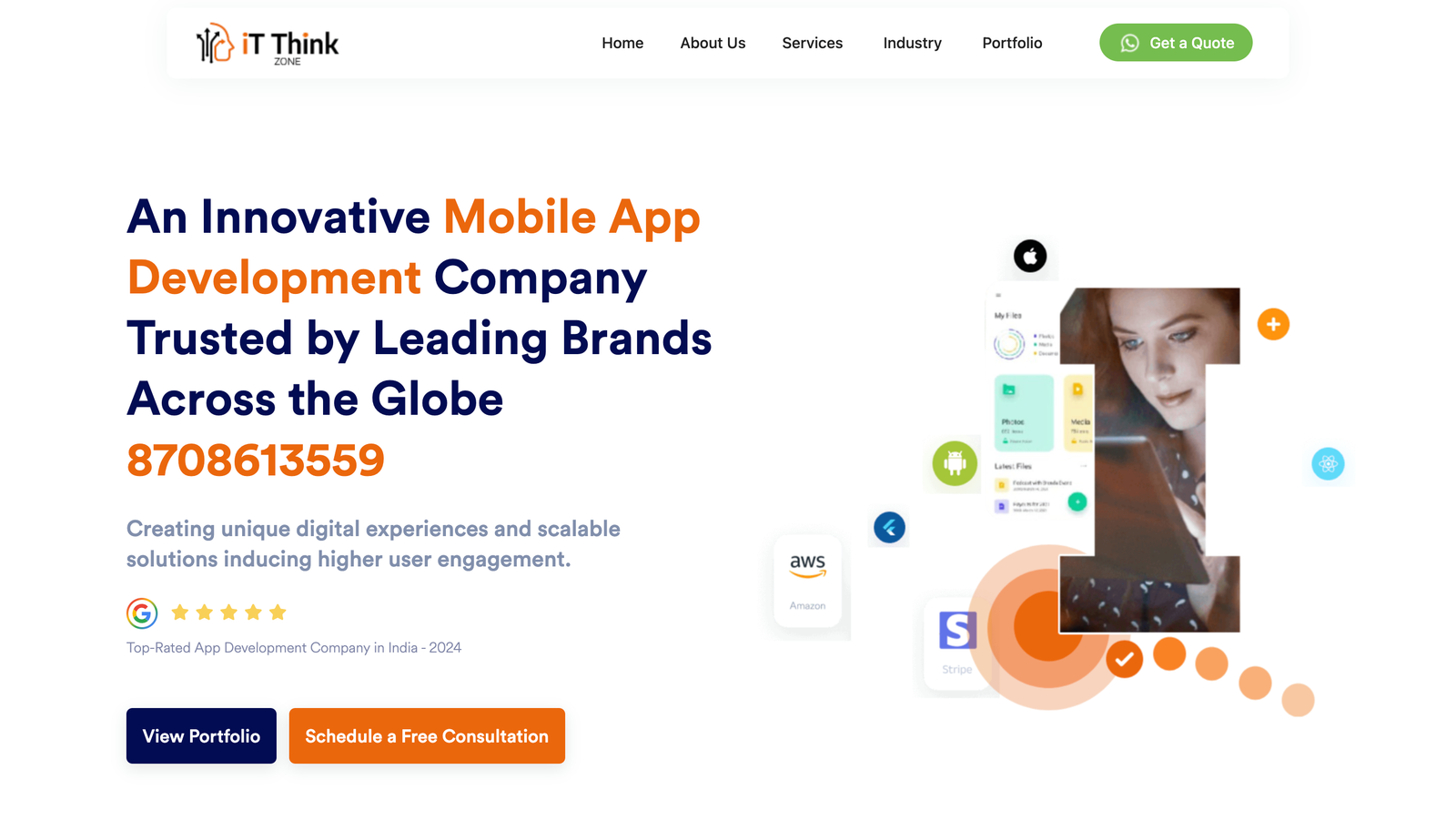 #1 top mobile app development company in delhi India | ITThinkZone